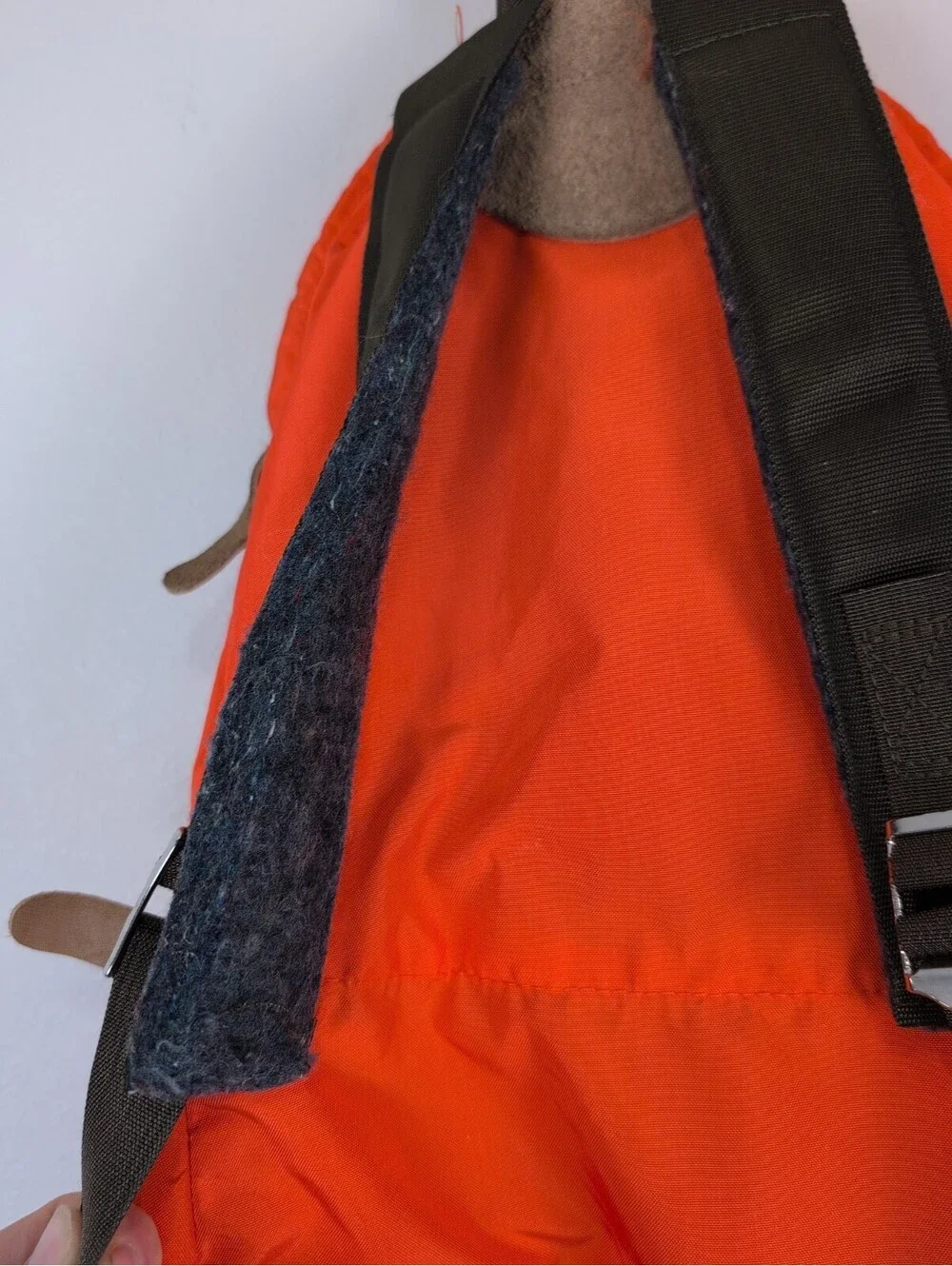 VINTAGE 1970’s TNF THE NORTH FACE  ORANGE BROWN & WHITE LABEL DAY BACKPACK